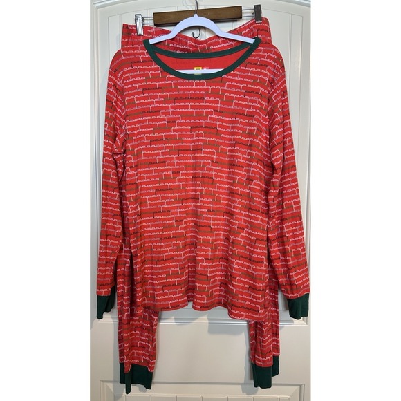 Target Other - LEGO TARGET Red Stacked‎ Brick Pattern Pajama Set Adult Size XL 100% cotton